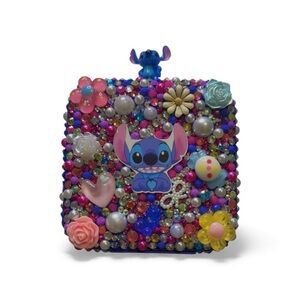 Sparkling Kids Beaded Jewelry Box with Cartoon Design